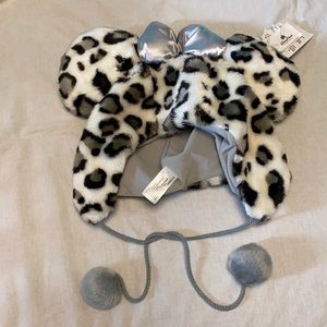 Disney Parks Minnie Mouse Leopard Plush Hat